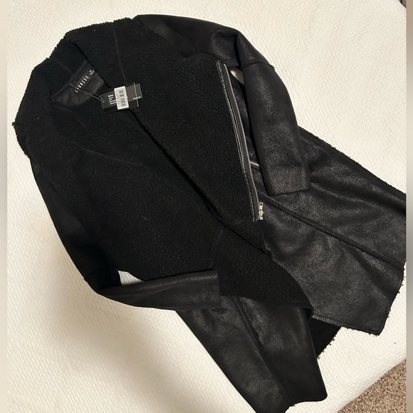 Lioness “The Sabotage” Coat Black Teddy Moto Jacket Size XS NWT - Picture 5 of 6